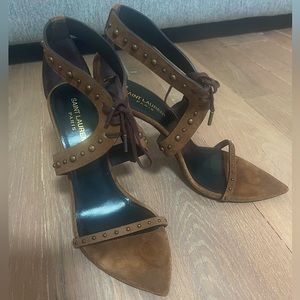 Saint Laurent Suede Talitha Sandals